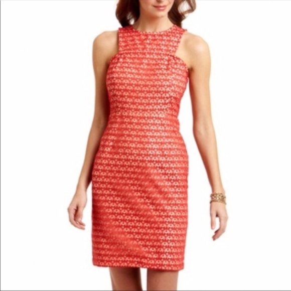 Gabby Skye Dresses & Skirts - Gabby Skye Coral Lace Sleeveless Dress NWT 14